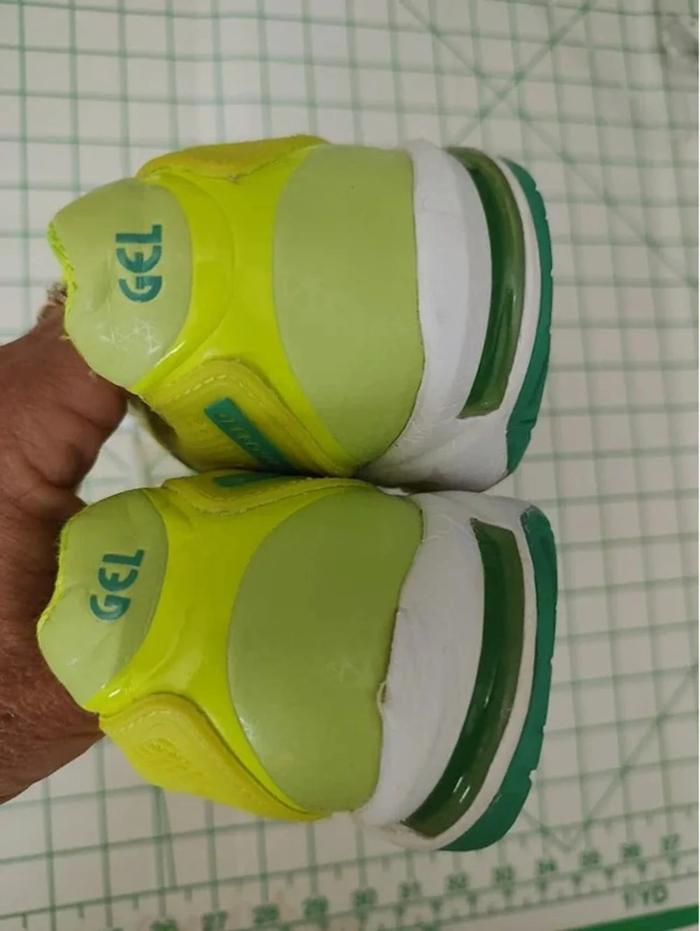 ASICS Women's Yellow and Green Sport Shoes Size 7